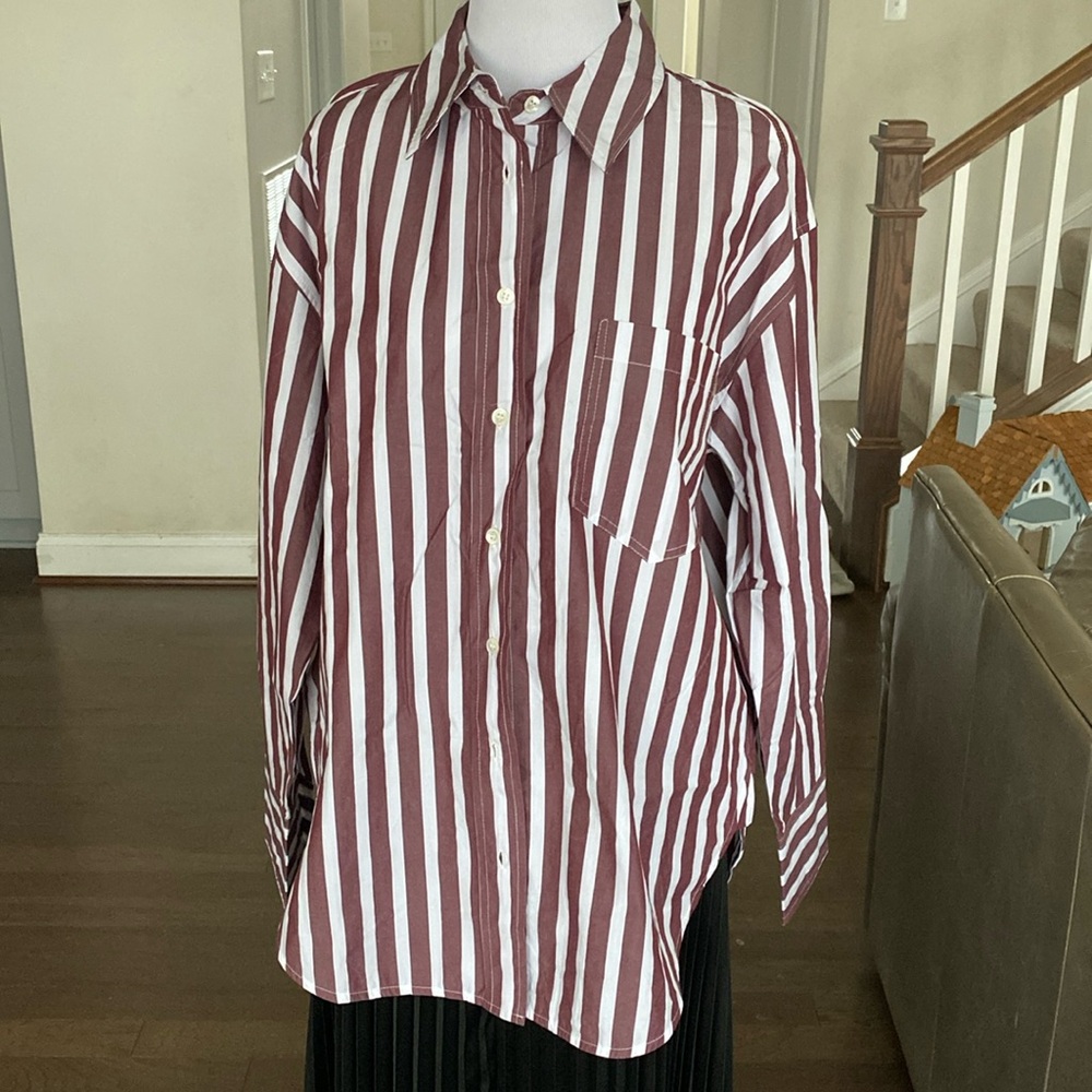 Solai Stripe Button Down Shirt